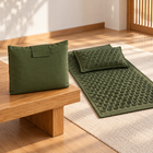 Army Green Lotus Set and carry bag in a storage setting; mat partly outside frame