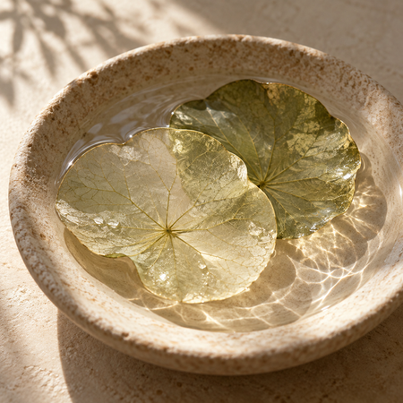Natural light and softly repeating leaf forms; a brand mood photograph